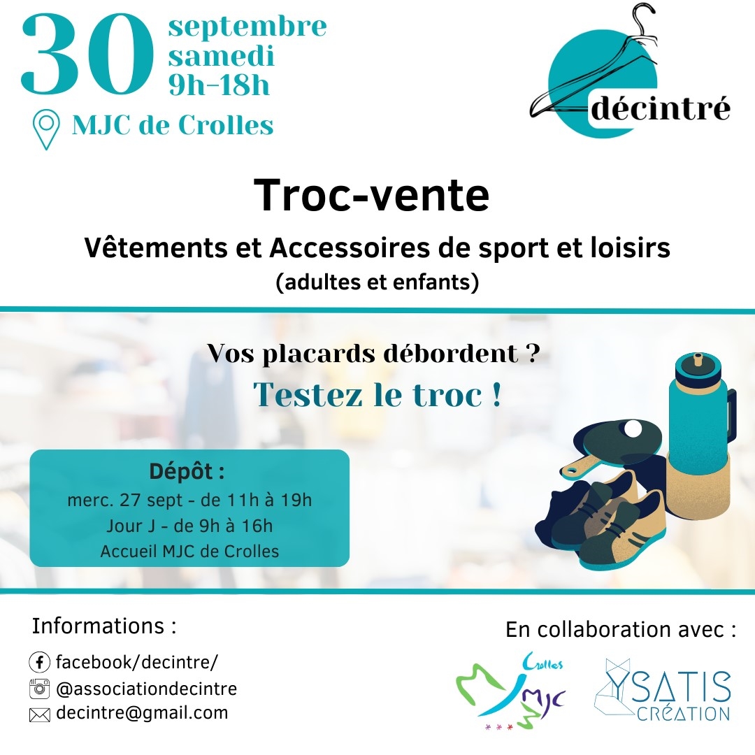 TROC vêtements et accessoires de sports et loisirs