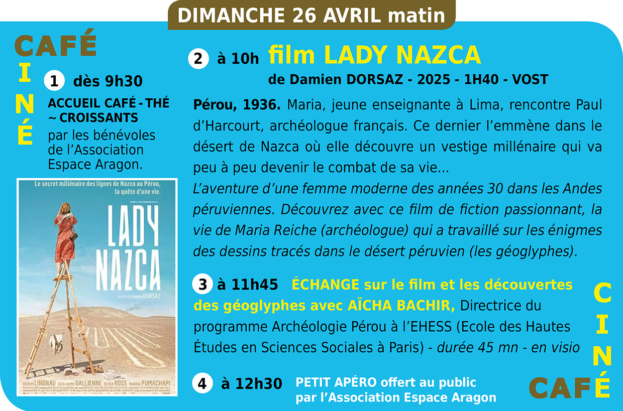Café Ciné Dimanche 26 avril Espace Aragon