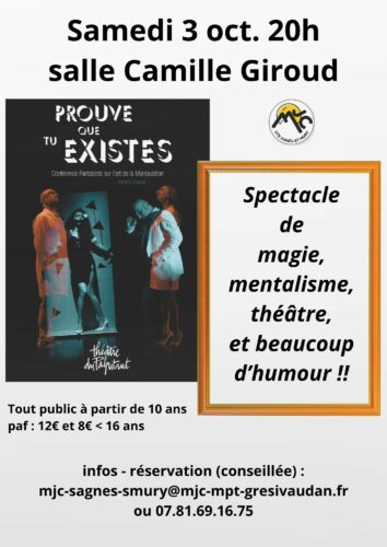 Spectacle "Prouve que tu existes"